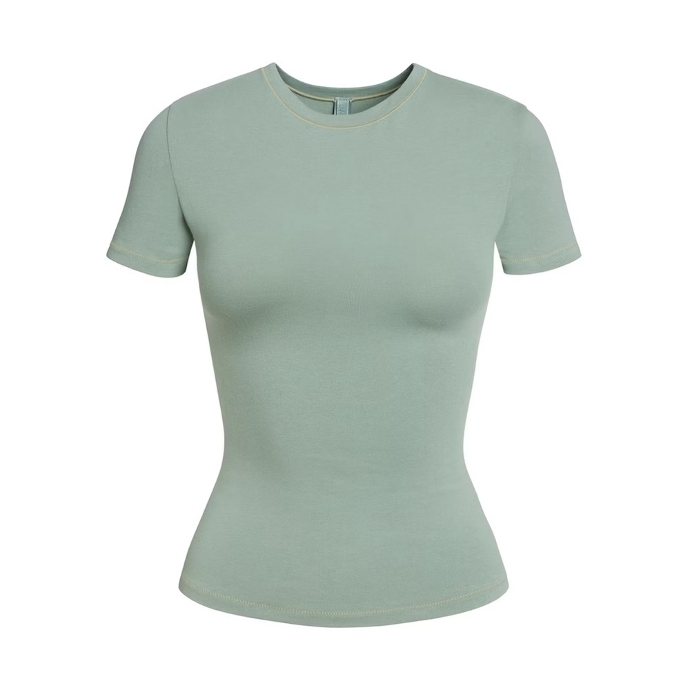 SKIMS COTTON JERSEY T-SHIRT | MINERAL
